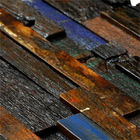 Pannelli di parete di legno del mosaico di colore misto, pannello di parete di legno acustico della vecchia barca