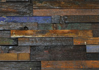 Pannelli di parete di legno del mosaico di colore misto, pannello di parete di legno acustico della vecchia barca