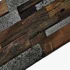 Colore misto del pavimento di legno naturale del mosaico, pannelli di parete di legno modulari della vecchia nave