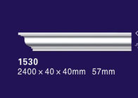 modanatura di corona del poliuretano di colore di bianco di 2400mm con caratteristica impermeabile/a prova di fuoco