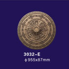 Medaglione bronzeo antico del soffitto del poliuretano, muffe decorative del medaglione del gesso