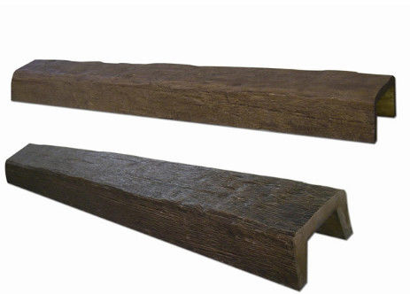 Fasci di legno del Faux del poliuretano di progettazione, fasci di legno simulati per il soffitto/tetto domestici