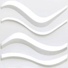 Mattonelle di plastica materiali della parete 3D del PVC, pannelli di parete bianchi dell'interno 3D Wave