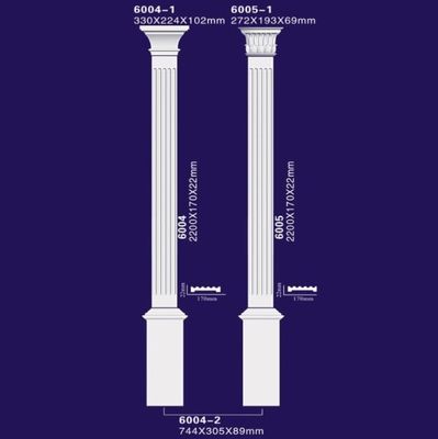 Colonna romana del poliuretano decorativo di marmo, parasta romana dell'unità di elaborazione di stile classico