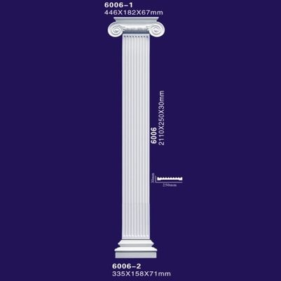 Le colonne di marmo del poliuretano di progettazione, intonacano le colonne romane/colonne del gesso